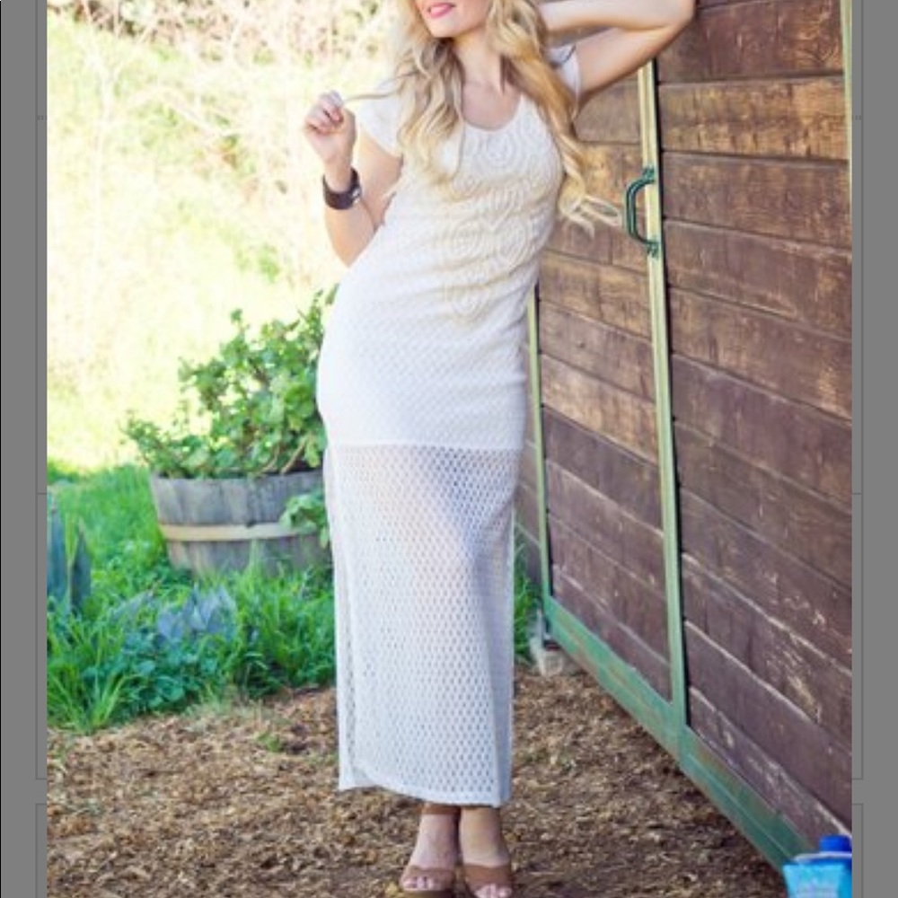 Nick & Mo | White Lace “Freedom” Maxi Dress | M - Picture 12 of 12